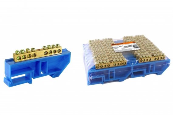 Фотография товара 'Tdm Шина "N" нулевая с изолятором на DIN-рейку 8x12мм SQ0801-0031'
