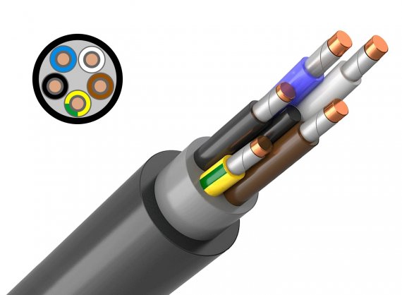 Фотография товара 'Tdm SQ0128-0069 Кабель ППГнг(А)-FRHF 5х1,5 ок(N,PE)-0,66 ГОСТ'