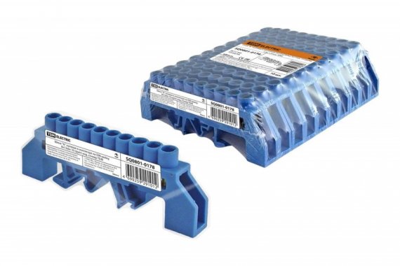 Фотография товара 'Tdm Шина "N" нулевая в изоляторе на DIN-рейку 8x12мм SQ0801-0178'