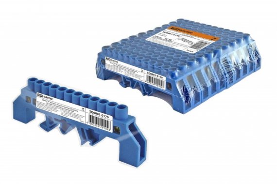 Фотография товара 'Tdm Шина "N" нулевая в изоляторе на DIN-рейку 8x12мм SQ0801-0179'