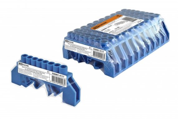 Фотография товара 'Tdm Шина "N" нулевая в изоляторе на DIN-рейку 8x12мм SQ0801-0177'