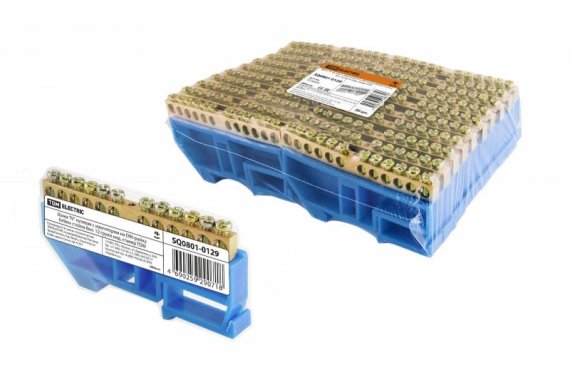 Фотография товара 'Tdm Шина "N" нулевая с изолятором на DIN-рейку 6x9мм SQ0801-0129'