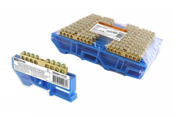 Фотография товара 'Tdm Шина "N" нулевая с изолятором на DIN-рейку 6x9мм SQ0801-0127'