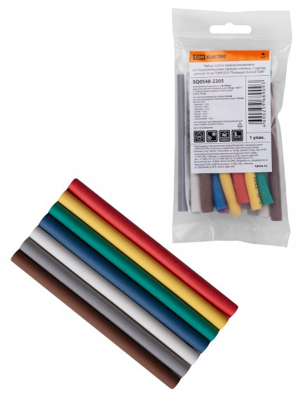 Фотография товара 'Tdm Набор трубок термоусаживаемых, клеевых ТТкНГ(3:1), SQ0548-2205'