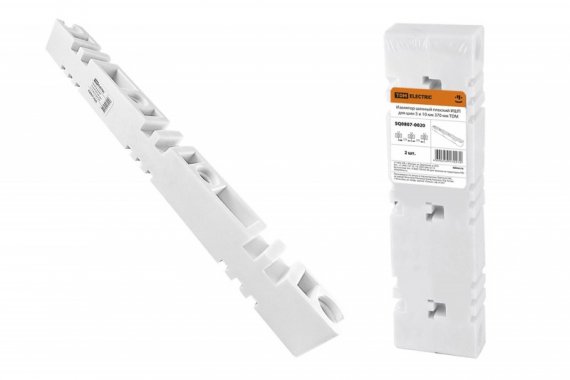 Фотография товара 'Tdm Изолятор шинный плоский ИШП для шин 5 и 10 мм 370 мм SQ0807-0020'