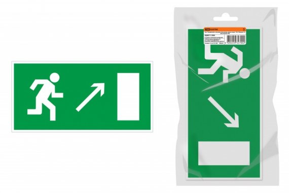 Фотография товара 'Tdm Знак "Направление к эвакуационному выходу направо вверх" SQ0817-1004'