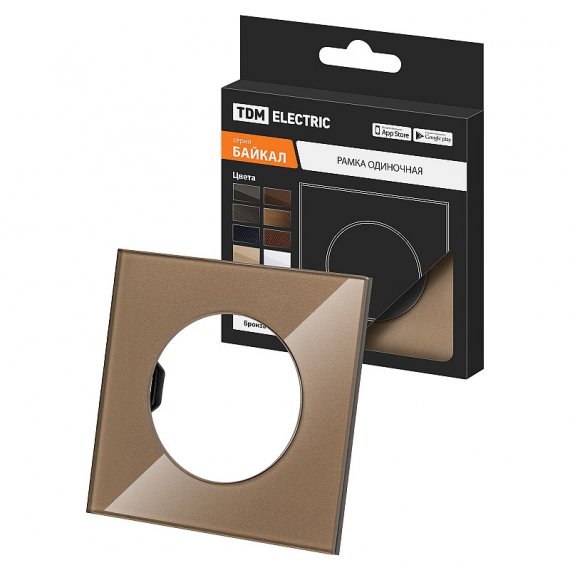 Фотография товара 'Tdm SQ1819-0402 Рамка одиночная бронза, стекло, "Байкал"'