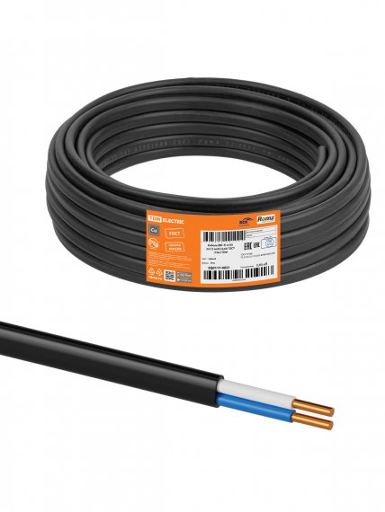 Фотография товара 'Tdm SQ0117-0021 Кабель ВВГ-П нг(А) 2х1,5 ок(N)-0,66 ГОСТ'