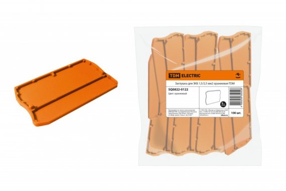 Фотография товара 'Tdm Заглушка для ЗКБ 1,5/2,5 мм2 SQ0822-0122'