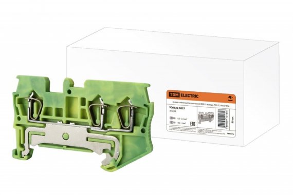 Фотография товара 'Tdm Зажим клеммный безвинтовой (ЗКБ) 3 вывода PEN 2,5 мм2 SQ0822-0027'