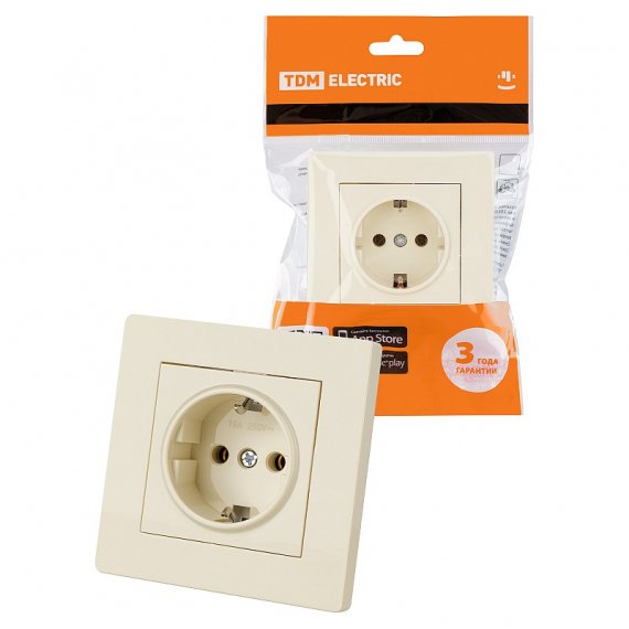 Фотография товара 'Tdm SQ1816-0132 Розетка 2П+З 16А 250В'
