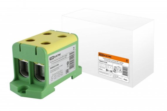 Фотография товара 'Tdm Клемма вводная силовая КВС 4 ввода 16-95 кв.мм. SQ0833-0106'