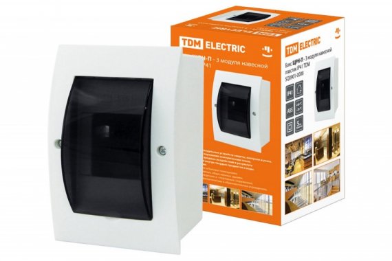 Фотография товара 'Tdm Бокс ЩРН-П-3 модуля навесной пластик IP41 SQ0901-0008'