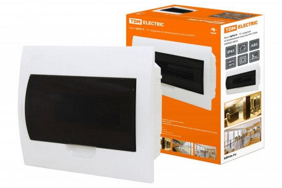 Фотография товара 'Tdm Бокс ЩРВ-П-15 модулей встраиваемый пластик IP41 SQ0902-0010'