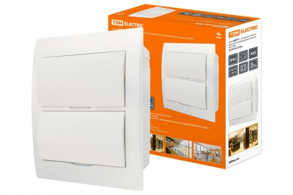 Фотография товара 'Tdm Бокс ЩРВ-П-24модуля (б) встраиваемый пластик IP41 SQ0904-0006'