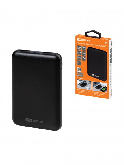 Фотография товара 'Tdm SQ1703-0005 Внешний аккумулятор "Юкон 5", 5000 mAh, 2.4 А, 2 USB'