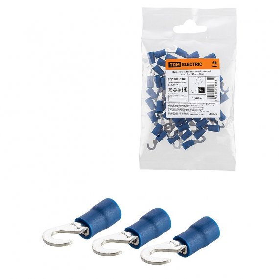 Фотография товара 'Tdm SQ0502-0303 Наконечник изолированный крюковой НИК 2,5–4'