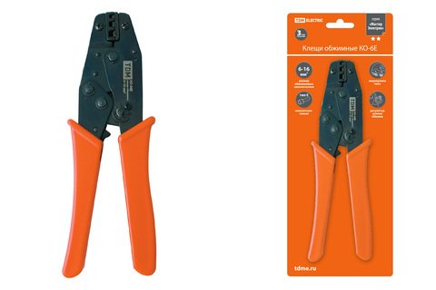 Фотография товара 'Tdm Клещи обжимные КО-6Е 6-16мм SQ1001-0003'