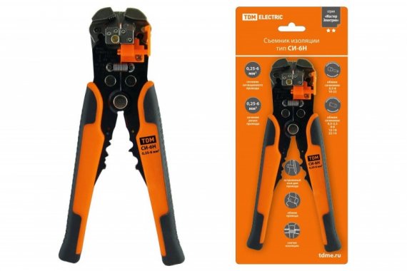 Фотография товара 'Tdm Съемник изоляции СИ-6Н, сечения: зачистки 0,25-6 мм SQ1003-0102'