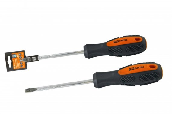 Фотография товара 'Tdm Отвертка шлицевая двухкомпонентная, CR-V тип SL5.0x75 SQ1006-1005'