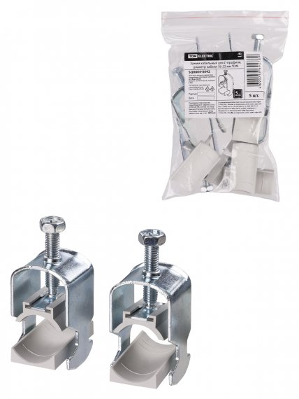 Фотография товара 'Tdm Зажим кабельный для С-профиля, диаметр кабеля 18-22 мм, SQ0804-0042'