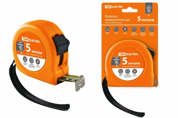 Фотография товара 'Tdm Рулетка, длина 5 м, стальная лента SQ1018-0102'