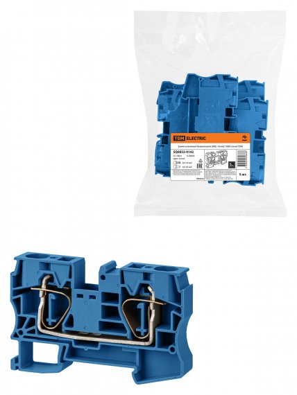 Фотография товара 'Tdm Зажим клеммный безвинтовой (ЗКБ) 16мм2 100А, SQ0822-0142'