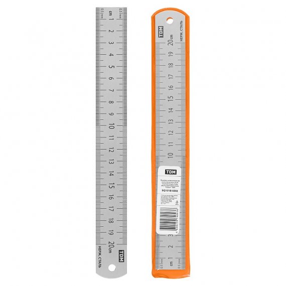 Фотография товара 'Tdm SQ1018-0502 Линейка измерительная металлическая 20 см "Рубин"'