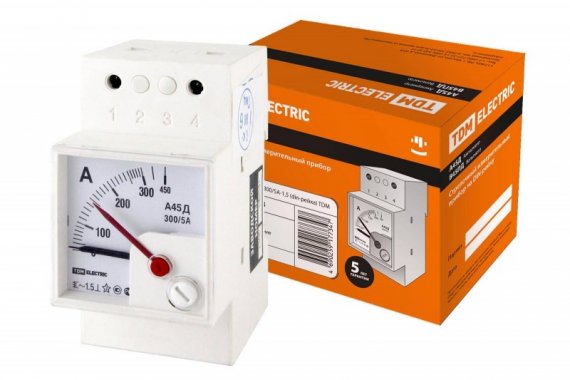 Фотография товара 'Tdm Амперметр А45Д 300/5А-1,5 (din-рейка) SQ1102-0303'