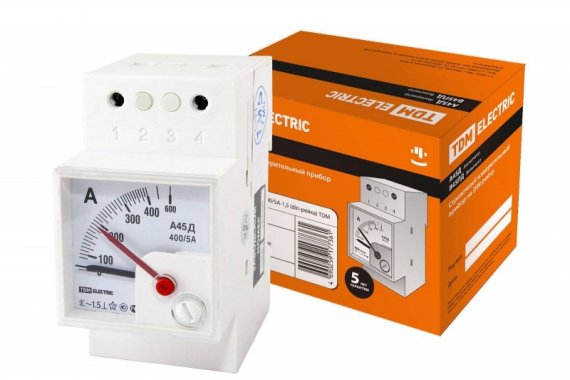 Фотография товара 'Tdm Амперметр А45Д 400/5А-1,5 (din-рейка) SQ1102-0304'