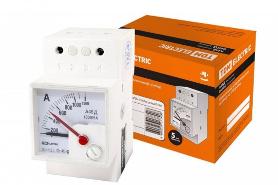 Фотография товара 'Tdm Амперметр А45Д 1000/5А-1,5 (din-рейка) SQ1102-0306'