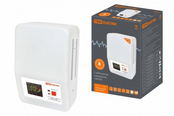 Фотография товара 'Tdm Стабилизатор напряжения ССР1-1-1 кВА электронный настенный SQ1201-0022'