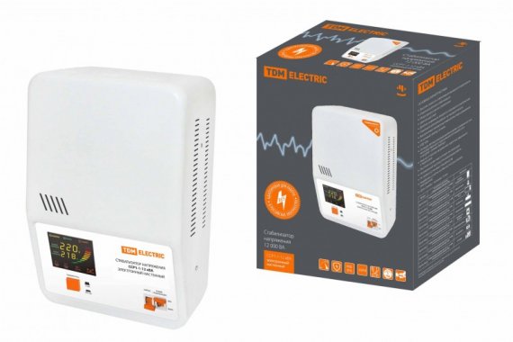 Фотография товара 'Tdm Стабилизатор напряжения ССР1-1-12 кВА электронный настенный SQ1201-0029'