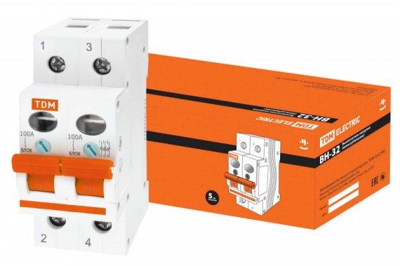 Фотография товара 'Tdm Выключатель нагрузки (мини-рубильник) ВН-32 1P 125A SQ0211-0010'