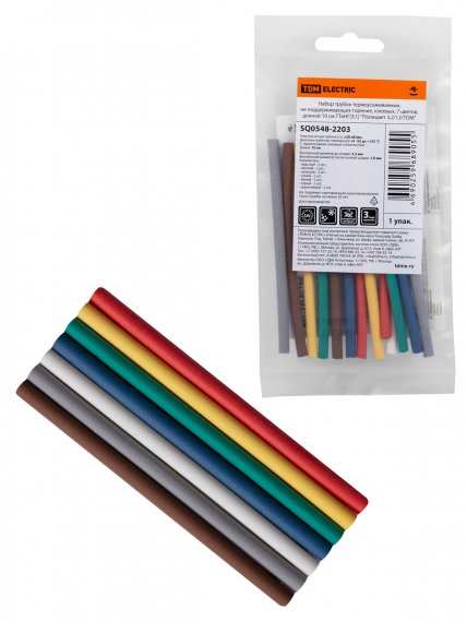 Фотография товара 'Tdm Набор трубок термоусаживаемых, клеевых ТТкНГ(3:1), SQ0548-2203'