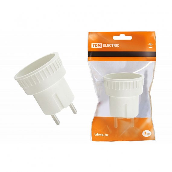 Фотография товара 'Tdm SQ1806-0023 Адаптер (розетка б/з - SHUKO) 6А 250В'