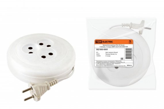 Фотография товара 'Tdm Удлинитель-рулетка УХ6-103 SQ1303-0501'