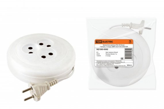 Фотография товара 'Tdm Удлинитель-рулетка УХ6-103 SQ1303-0502'