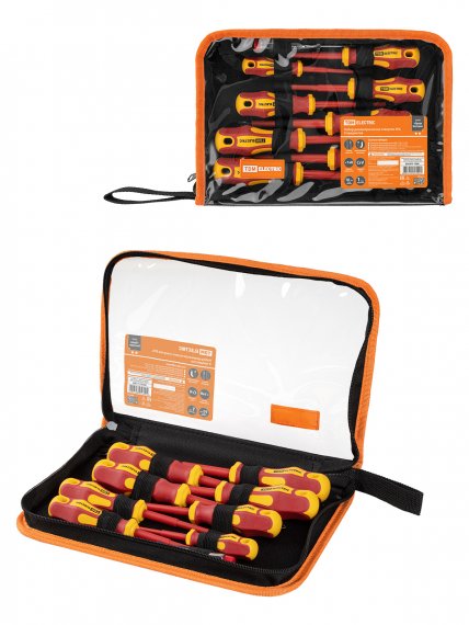 Фотография товара 'Tdm SQ1017-1204 Набор диэлектрических отверток №4, тканевый пенал'