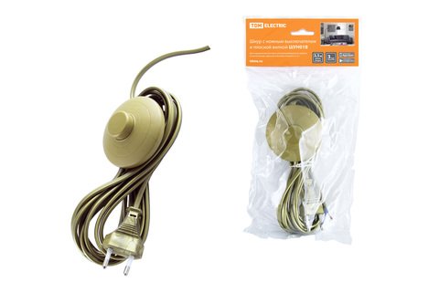 Фотография товара 'Tdm Шнур с ножным выключателем и плоской вилкой ШУН01В ШВВП SQ1305-0063'