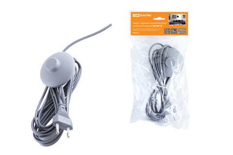 Фотография товара 'Tdm Шнур с ножным выключателем и плоской вилкой ШУН01В ШВВП SQ1305-0065'