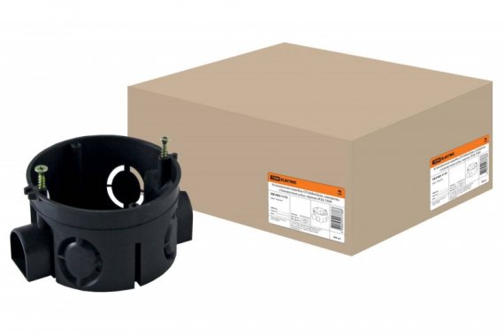 Фотография товара 'Tdm Установочная коробка СП D68х42мм, саморезы, стыковочные узлы, IP20 SQ1402-1115'