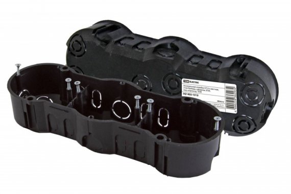 Фотография товара 'Tdm Установочная коробка СП 3-х местная, 212х70х45мм, саморезы, IP20 SQ1402-1919'