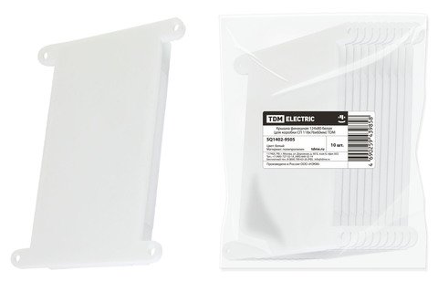 Фотография товара 'Tdm Крышка финишная 124х80 (для коробки СП 118х76х60мм) SQ1402-9505'