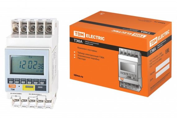 Фотография товара 'Tdm Таймер электронный ТЭ8A-1мин/7дн-8on/off-16А-DIN SQ1503-0002'