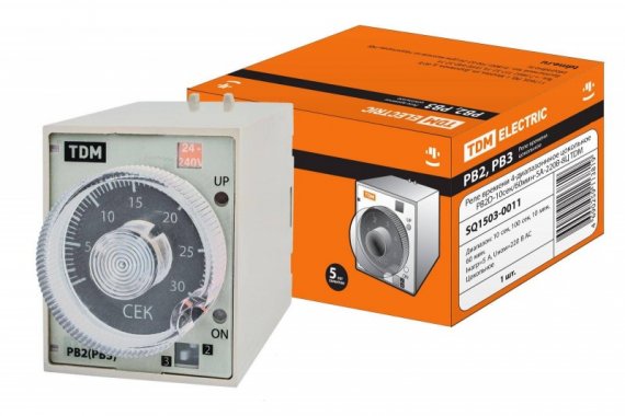 Фотография товара 'Tdm Реле времени РВ2D-10сек/60мин-5A-220В-8Ц SQ1503-0011'