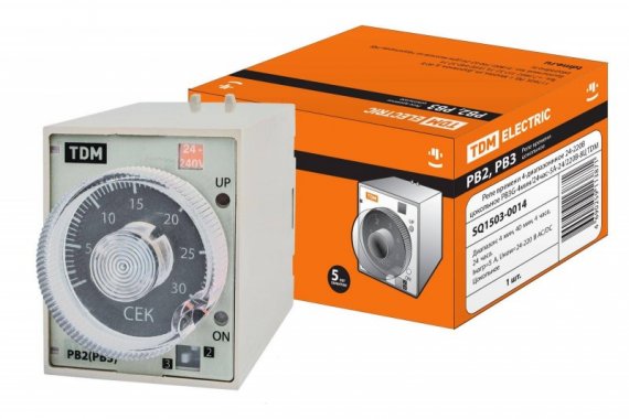 Фотография товара 'Tdm Реле времени РВ3G-4мин/24час-5A-24/220В-8Ц SQ1503-0014'