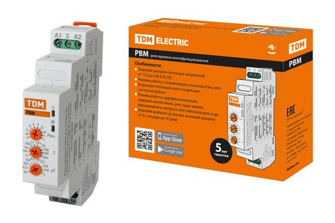 Фотография товара 'Tdm Реле времени РВМ-0,1с/10дн-8А-12/230В-DIN SQ1503-0025'