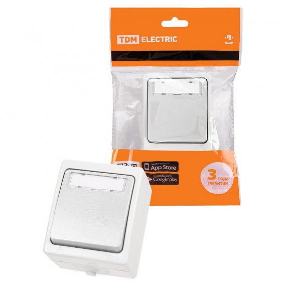 Фотография товара 'Tdm SQ1803-1006 Кнопка звонковая с полем для надписи IP54 6A'