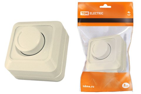 Фотография товара 'Tdm Светорегулятор поворотный RL 600Вт IP20 SQ1801-0209'